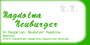 magdolna neuburger business card